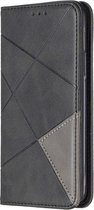 GSMNed - Leren telefoonhoesje zwart - Luxe iPhone 12 mini hoesje - portemonnee - pasjeshouder iPhone 12 mini - zwart