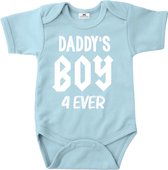 Romper cadeau vaderdag-papa's jongen voor altijd-lichtblauw-wit-Maat 80
