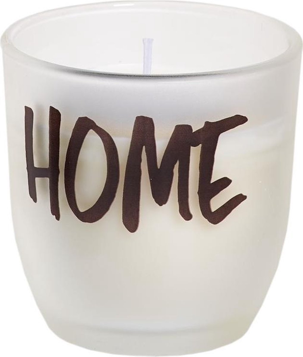 Matglas doorzichtig met kaars HOME