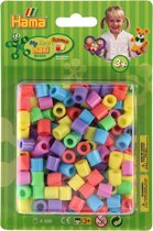 Hama MAXI strijkkralen pastel mix (multicolor), doosje met 250 stuks EXTRA GROTE MAXI strijkparels in zachte pastelkleuren (cadeau idee voor Kerstmis)