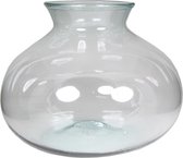 Eco bloemenvaas/vazen van glas met Diameter 15/43 cm en hoogte 33 cm -  Voor binnen gebruik
