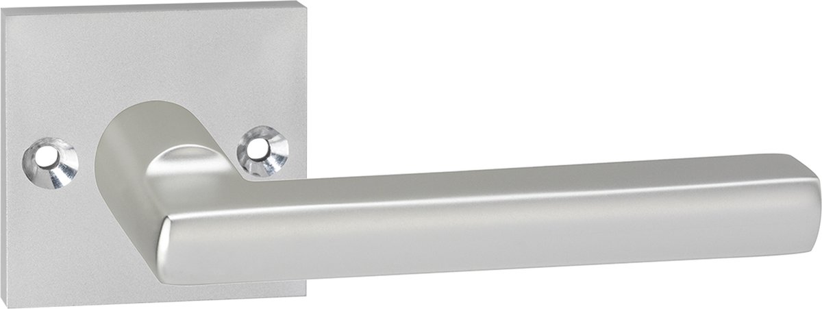 Deurkruk - Impresso Leeds - Voor binnen - Vierkant met schroeven - Aluminium - 2 stuks