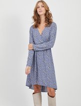 VILA VISANDY L/S DRESS Blue Stone Dames Jurk - Maat 34