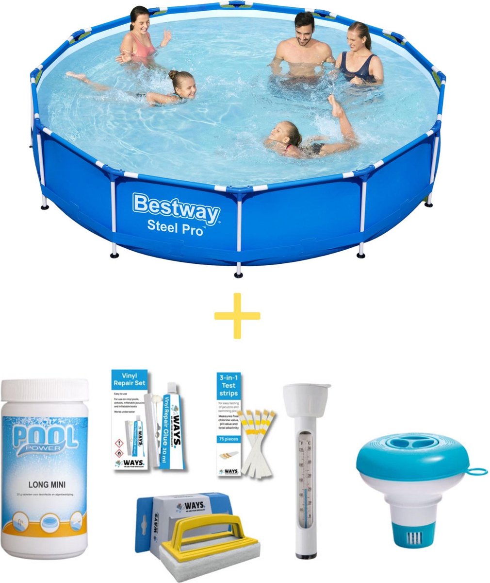 Bestway Zwembad – Steel Pro – 366 x 76 cm – Inclusief WAYS Onderhoudspakket