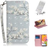 Voor Galaxy A01 3D Schilderen Horizontale Flip Leren Case met Houder & Kaartsleuf & Portemonnee & Lanyard (Magnolia Bloem)