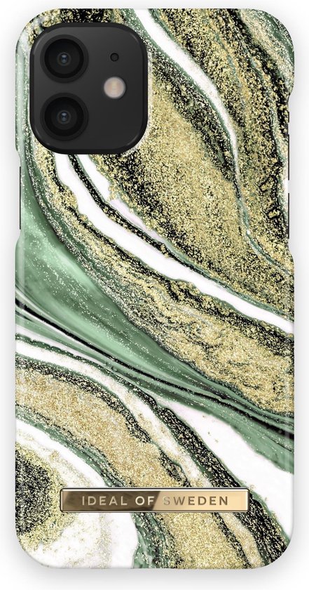 iDeal Fashion Case iPhone 12 - 12 Backcover hoesje - Cosmic Green Swirl | bol.com