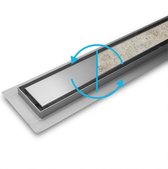 Dynamic Way douchegoot - 600 x 70 met tegelrooster rvs