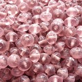 Ilènne - Glaskralen roze - plat ovaal - 9 x 6 mm - 125 gram - kralen hobby volwassenen