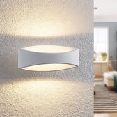 Arcchio - LED wandlamp - 1licht - aluminium, ijzer - H: 10 cm - wit - Inclusief lichtbron