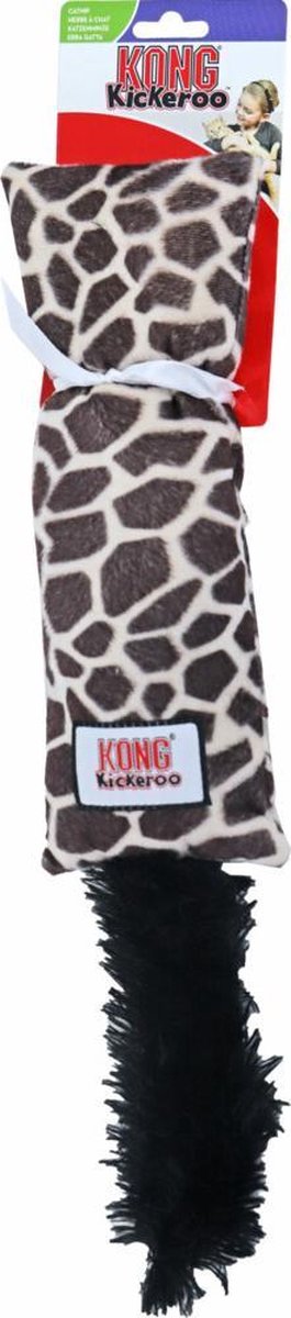 Kong Kat Kickeroo Giraffe Print - Speelmuis - 420mm x 100mm x 76mm - Bruin