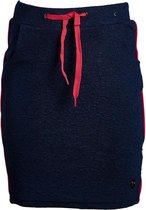 Meisjes rok marine/rood accent en jacquard motief | Maat 152/ 12Y