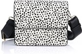 Yoonz - Crossbody Tas - Flap Met Magneetsluiting - Afneembaar En Verstelbaar Hengsel - Cheetah Print - Zwart / Wit