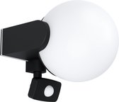 EGLO Rubio Wandlamp Buiten - Sensor - E27 - 17 cm - Sensor - Zwart/Wit