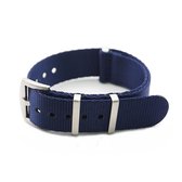 Strapzz® Nato Basic Line Blauw - Horlogebandje - 22mm