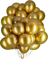 20 Metallic Ballonnen - Gold - 30 cm - Latex - Chroom - Verjaardag - Feest/Party - Ballonnen set -