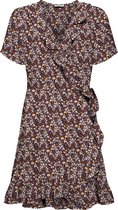 ONLY ONLNOVA LIFE S/S MERLE DRESS AOP WVN Dames Jurk - Maat XS