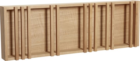 HÜBSCH INTERIOR - FSC® eiken houten tijdschriftenrek - 110x11xh37cm