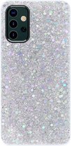 - ADEL Premium Siliconen Back Cover Softcase Hoesje Geschikt voor Samsung Galaxy A32 - Bling Bling Glitter Zilver