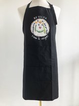 Keukenschort zwart met zakken Raw & Vegan by Yilva