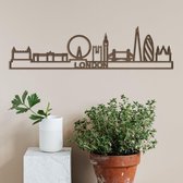 Skyline London notenhout - 60cm- City Shapes wanddecoratie