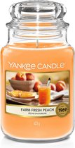 Yankee Candle Grande Bougie Parfumée - Peach Fraîche de la Ferme