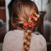 Haarspeldjes met strik - Rust | Bruin, Goud | Baby, Meisje