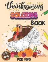 Thanksgiving Books for Kids- Thanksgiving Coloring Book For Kids Age 4-8
