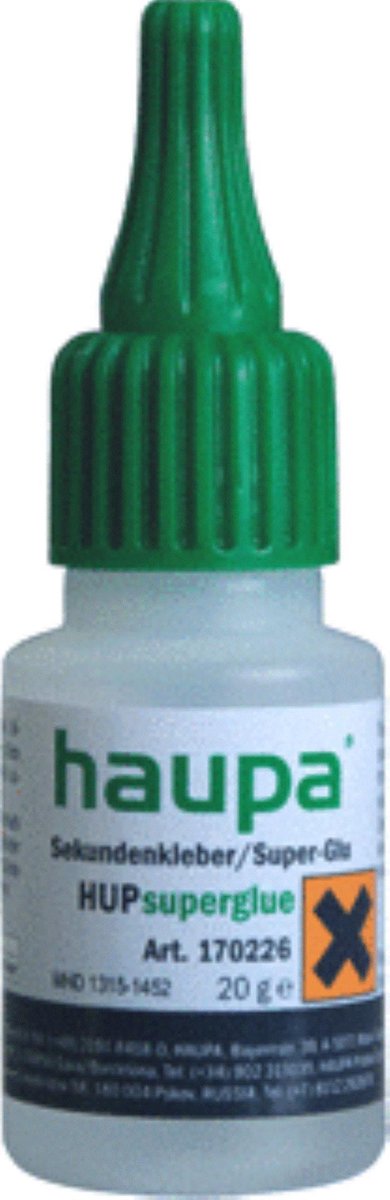 Haupa Lijm - Superglue - 20ml voor Bouw/installatie - Secondelijm - Mega sterk - Industriële kwaliteit