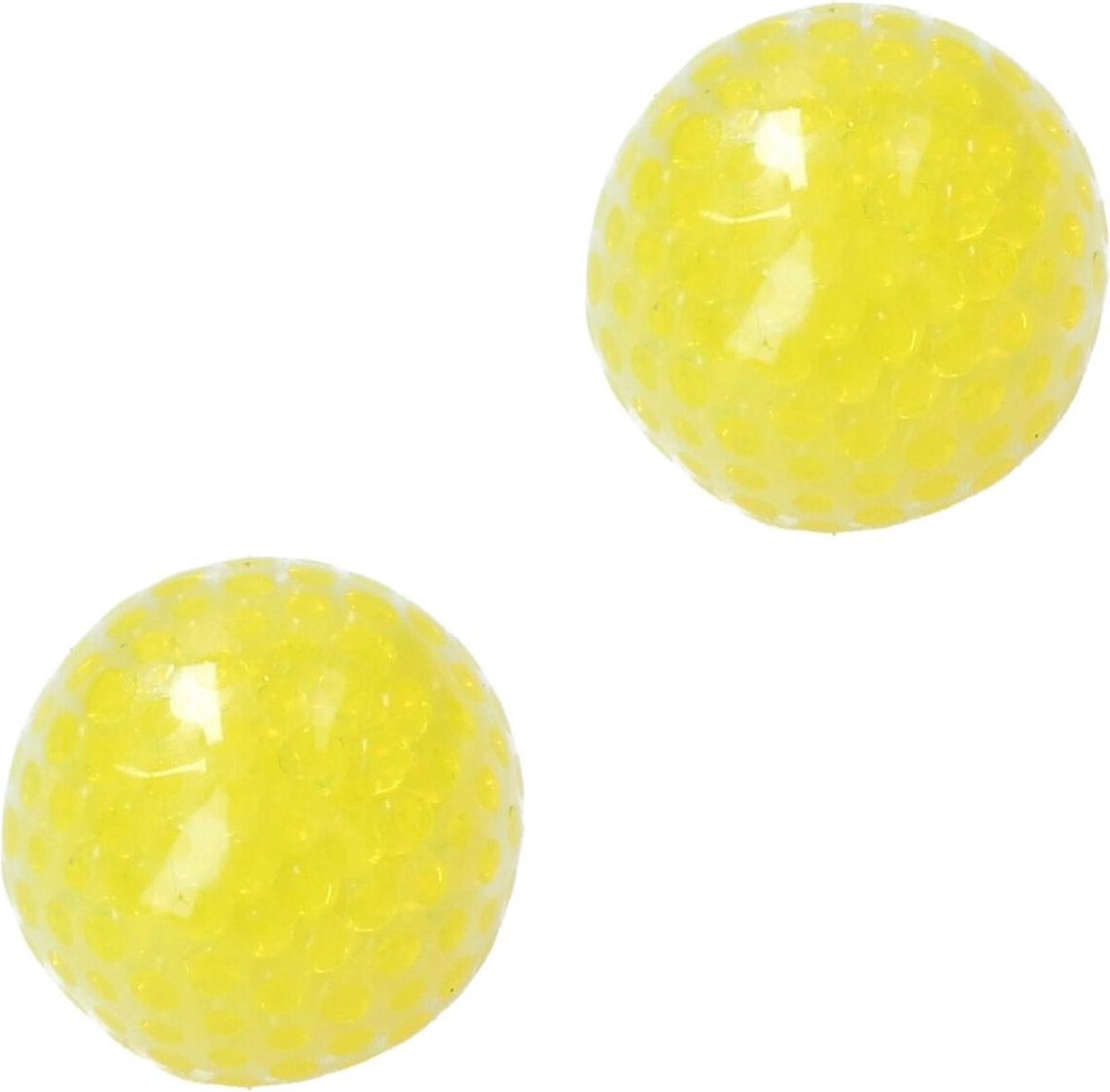 Banzaa Anti stressbal Mesh 7cm ‒ NEW Extra Dikke Ballon ‒ Set 2 Stuks Geel