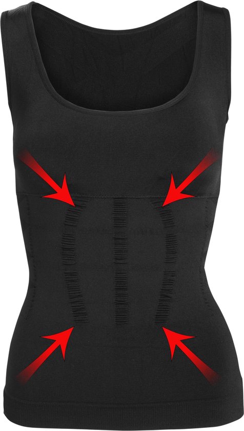 Corrigerend ondergoed dames - Hemd Zwart - Maat M |
