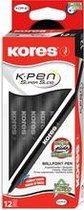 Kores wegwerpbalpen K-Pen Super Slide K0, zwart