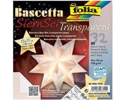 foliefolders Bascetta ster, wit / bedrukt