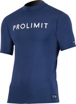 Prolimit Logo S/S Rashguard  Surfshirt - Maat L  - Mannen - navy/wit