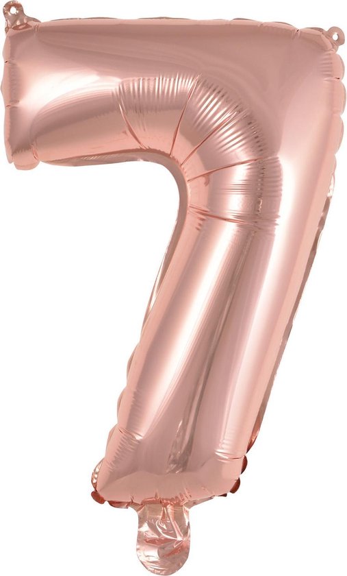 Amscan Folieballon Cijfer 7 35 Cm Roze