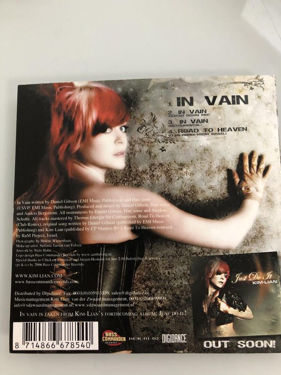 Kim-Lian in vain cd-single - Kim-Lian