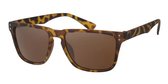 ELBO zonnebril - UV-protectie 400 - gepolariseerd - Wayfarer - panterprint bruin