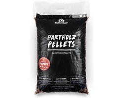 Hardhout Pellets BURNHARD® Zuiver Europees Hardhout, Rokerige Aroma's, Efficiënte Verbranding, Weinig As, Geschikt voor Pelletsmoker, Pelletgrill, Pizzaoven – BBQ Pellets