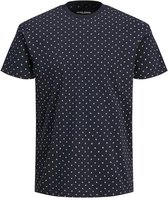 Jack & Jones T-shirt Jjminimal Aop Tee Ss Crew Neck 12182880 Dark Navy/reg Fit Mannen Maat - XL