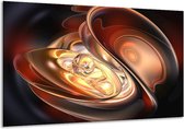 Peinture sur verre Abstrait | Marron, jaune, blanc | 120x70cm 1Hatch | Tirage photo sur verre |  F000298