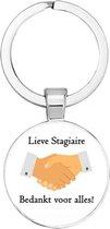 Akyol - Lieve stagiaire bedankt voor alles Sleutelhanger - Stagiair - Stagiaires - Leuk kado voor iemand die stage liep - 2,5 x 2,5 CM