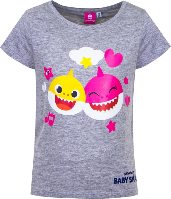 Baby Shark kinder t-shirt, grijs, maat 92