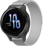 Milanees Smartwatch bandje - Geschikt voor  Garmin Venu 2s Milanese band - 40mm - zilver - Strap-it Horlogeband / Polsband / Armband