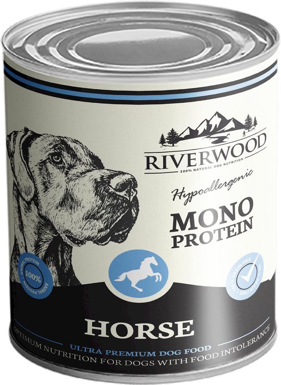 Riverwood 6-pack (5% Korting) - Ultra Premium Natvoer voor Honden - 2.4Kg - Paard Hypoallergeen - Graan- en Glutenvrij