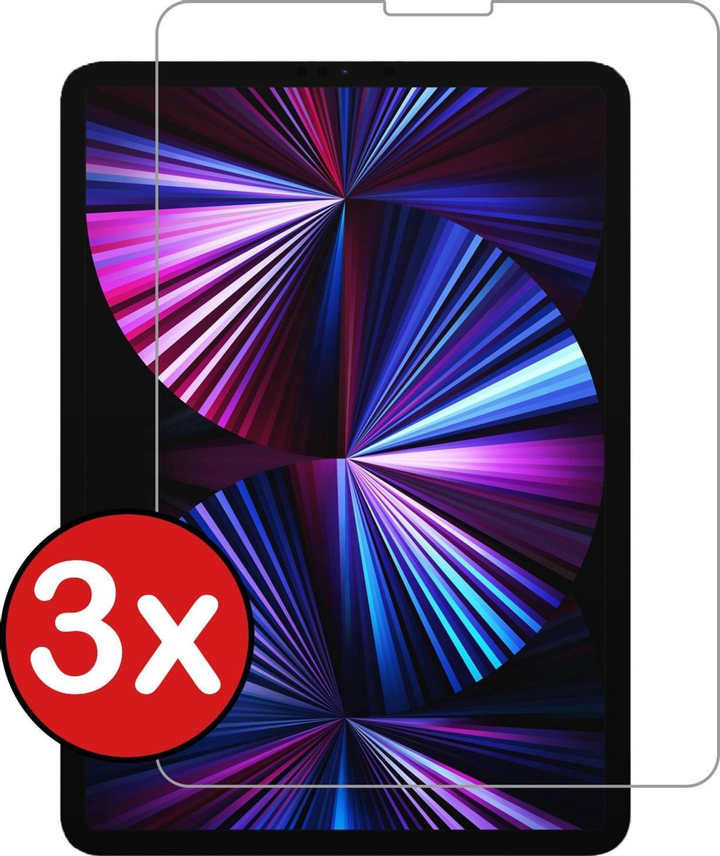 Screenprotector Geschikt voor iPad Pro 12.9 inch 2020/2021 Screenprotector Tempered Glass Screen Protector Gehard Glas - Screenprotector Geschikt voor iPad Pro 12.9 inch 2020/2021 Screenprotector Glas - 3 PACK
