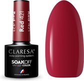 Claresa UV/LED Gellak Rood #421 – 5ml.