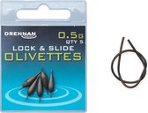 Drennan Olivettes Lock & Slide - Lood - 0.5g - Brons