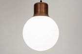 Lumidora Hanglamp 73219 - E27 - Wit - Roodkoper - Metaal