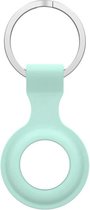 BK Products siliconen sleutelhanger voor Apple AirTag Mint inclusief E-book - Apple AirTag houder - Apple AirTag sleutelhanger