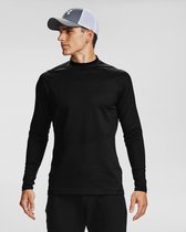 UA CGI LS Golf Mock-Black / Black / Halo Gray