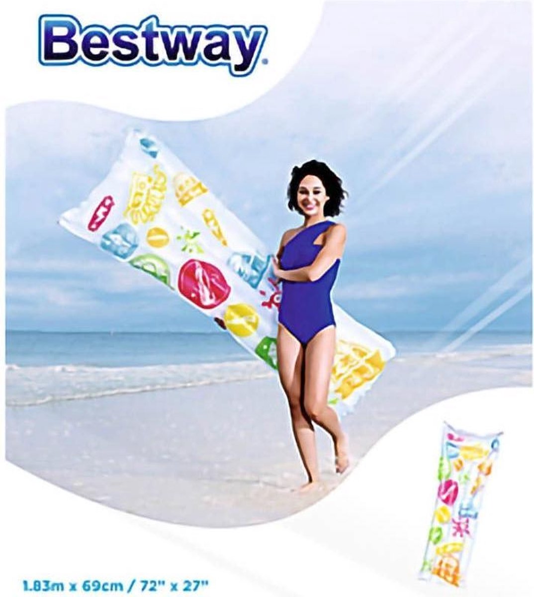 Bestway Luchtbed Multicolor 183 X 69 Cm (random levering)